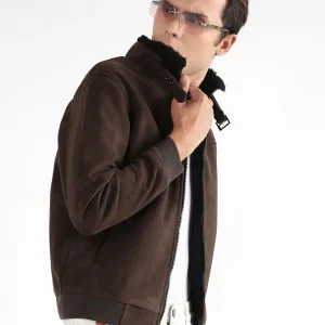 Zip-Front Jacket With Fleece Detail