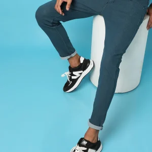 Rolled Hem Denim Jeans
