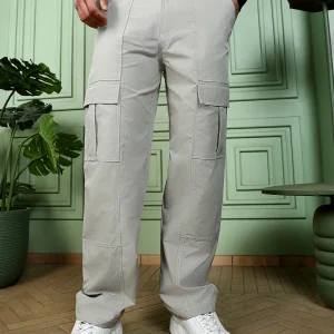 Contrast-Stitch Utility Trousers